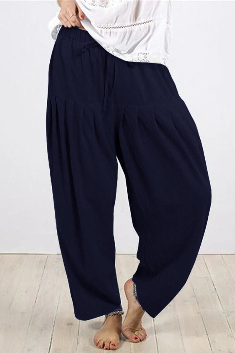 AS | Ležérní pevné kalhoty s volným vysokým pasem Harlan Solid Colour Bottoms(10 barev)