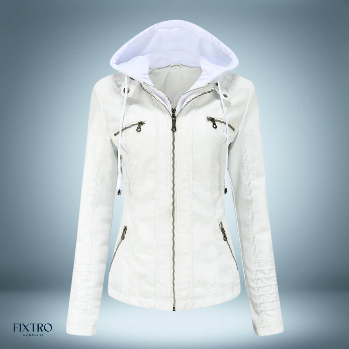 AS | Kožená bunda s kapucí