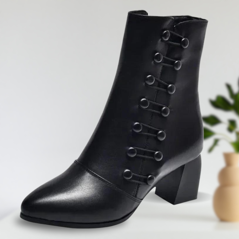 AS | Elegantní boty s bočními knoflíky