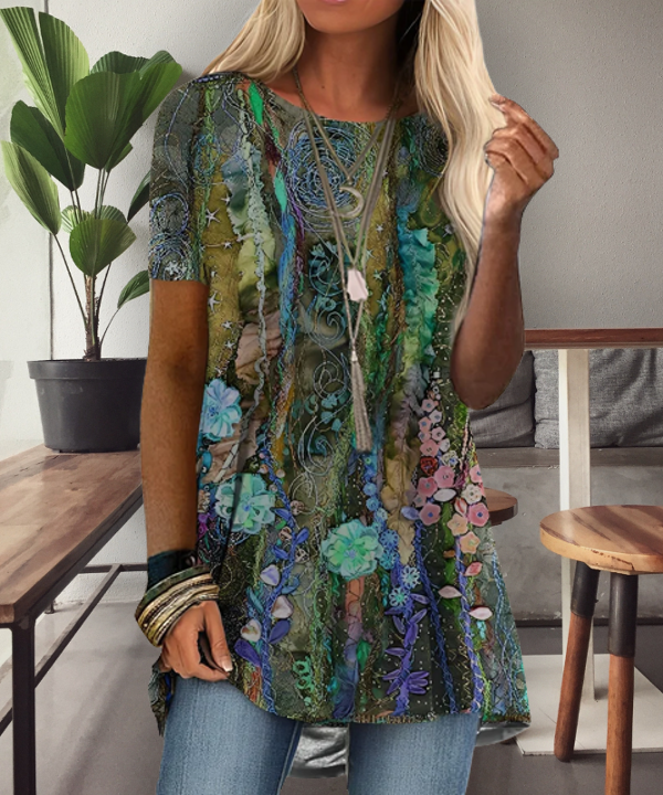 AS | Košile s potiskem inspirovaným boho stylem