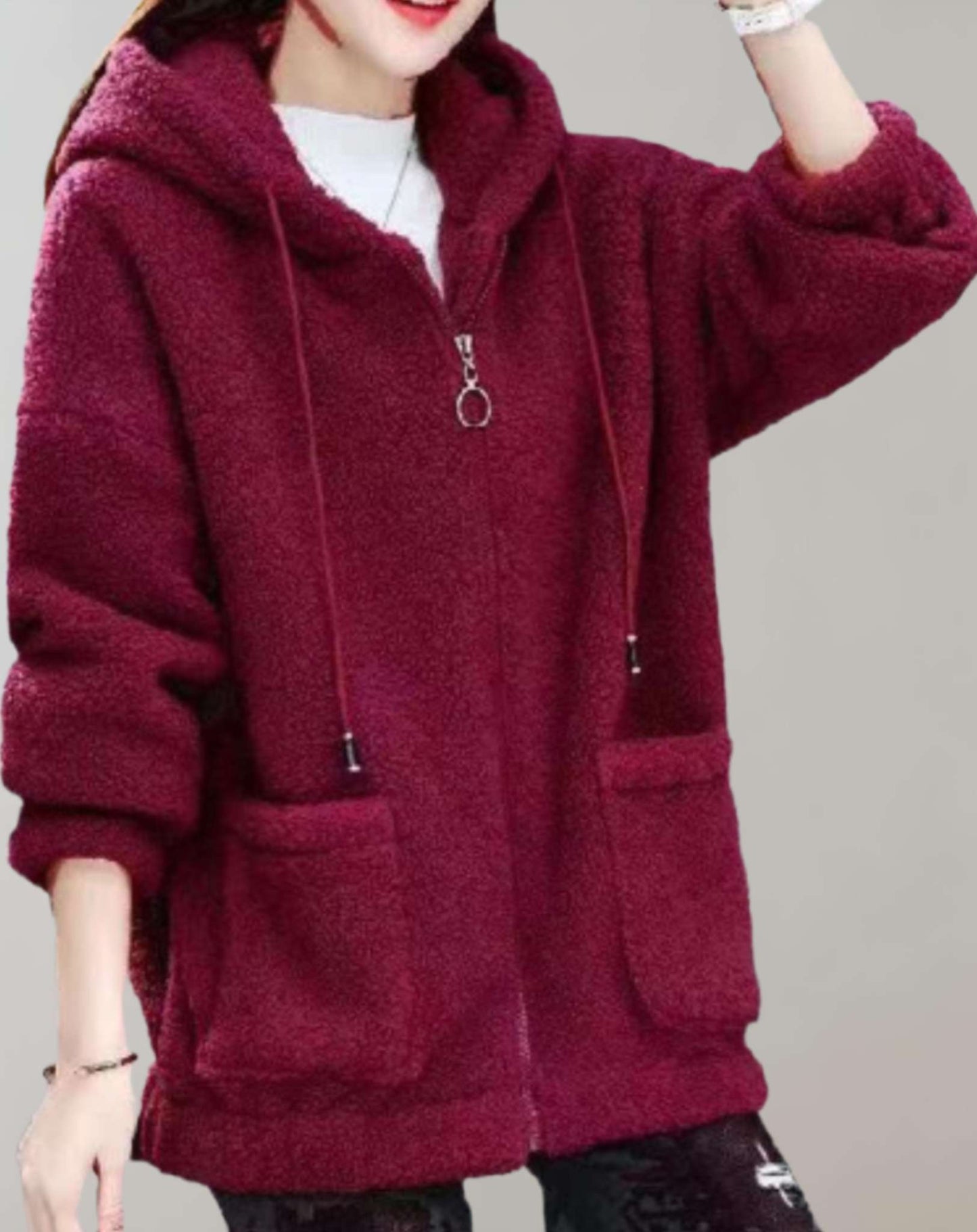 AS | Pohodlná plyšová bunda pro ženy