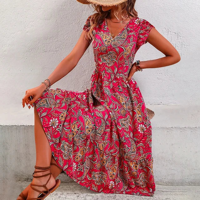 AB | Elegantní vintage květinové šaty