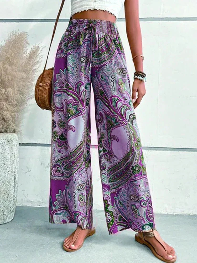 AS | Boho kalhoty s vysokým pasem