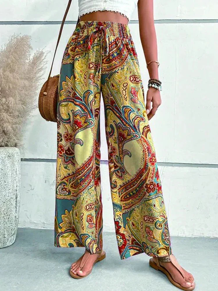 AS | Boho kalhoty s vysokým pasem
