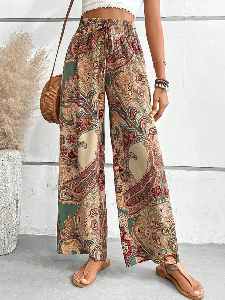 AS | Boho kalhoty s vysokým pasem