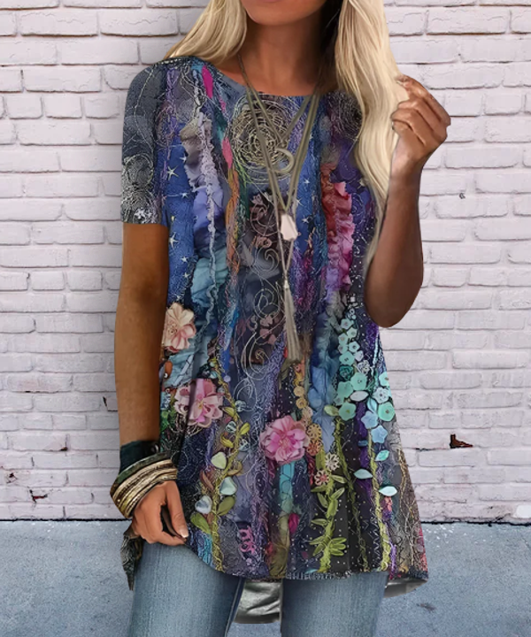 AS | Košile s potiskem inspirovaným boho stylem