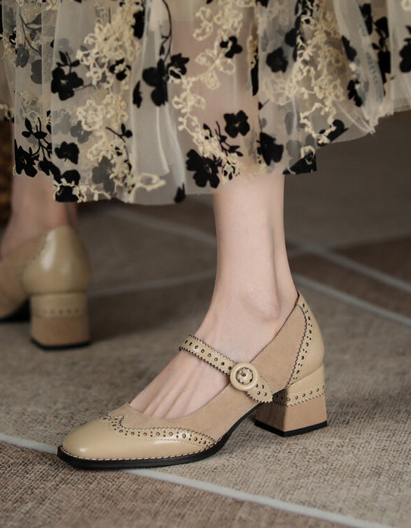 AS | Dámské elegantní brogue podpatky v klasickém stylu