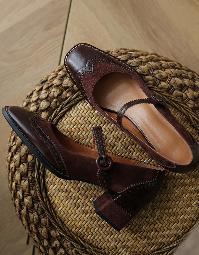 AS | Dámské elegantní brogue podpatky v klasickém stylu