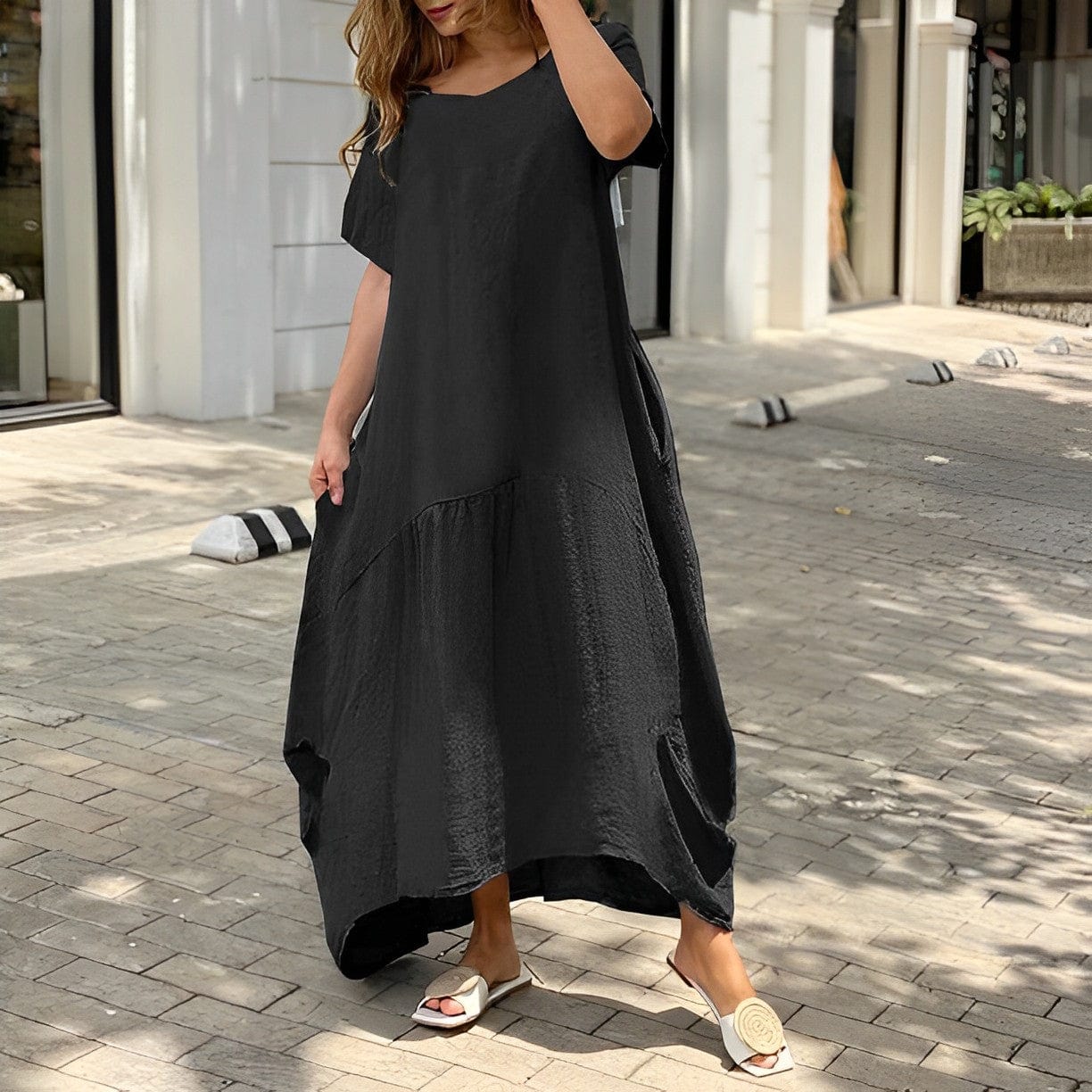 AS | Elegantní široké letní šaty