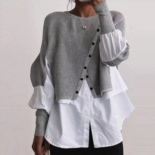 AS | Elegantní svetr s košilí