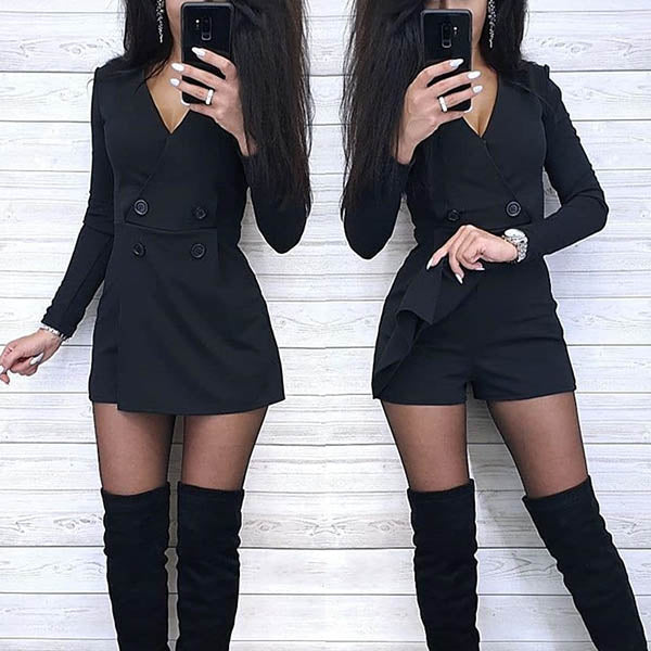 AS | Sexy krátký overal s knoflíky