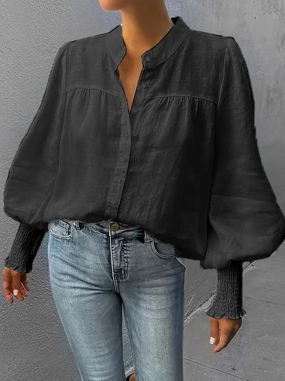 AS | Elegantní halenka s lampionovými rukávy