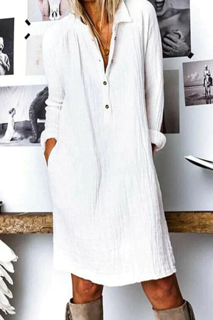 AS | Ležérní šaty s ohrnovacím límcem a sponou