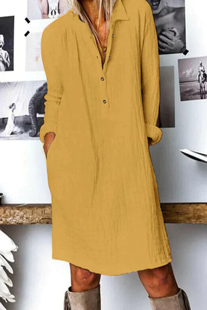 AS | Ležérní šaty s ohrnovacím límcem a sponou