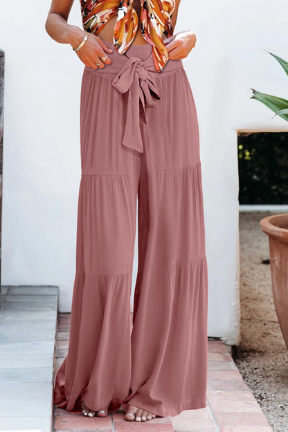 AS | Ležérní stylové volné dámské kalhoty s vysokým pasem a širokými nohavicemi