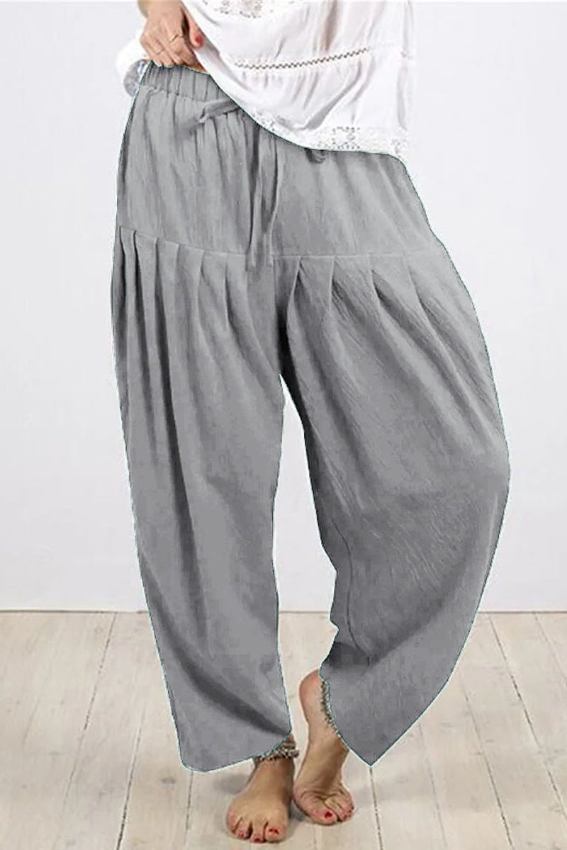 AS | Ležérní pevné kalhoty s volným vysokým pasem Harlan Solid Colour Bottoms(10 barev)