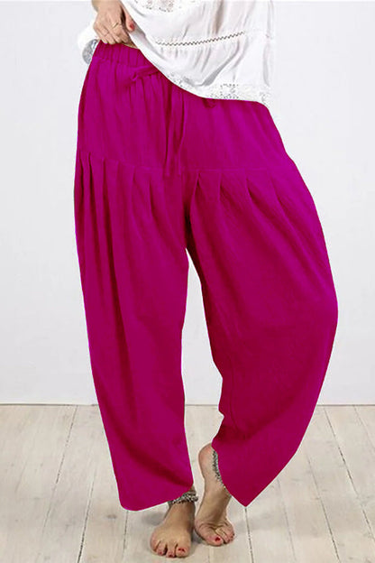 AS | Ležérní pevné kalhoty s volným vysokým pasem Harlan Solid Colour Bottoms(10 barev)