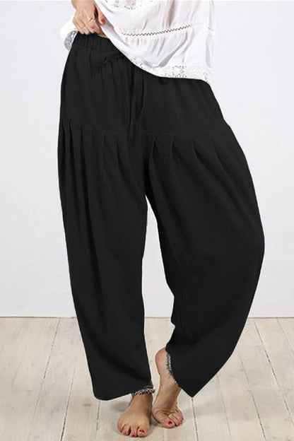 AS | Ležérní pevné kalhoty s volným vysokým pasem Harlan Solid Colour Bottoms(10 barev)