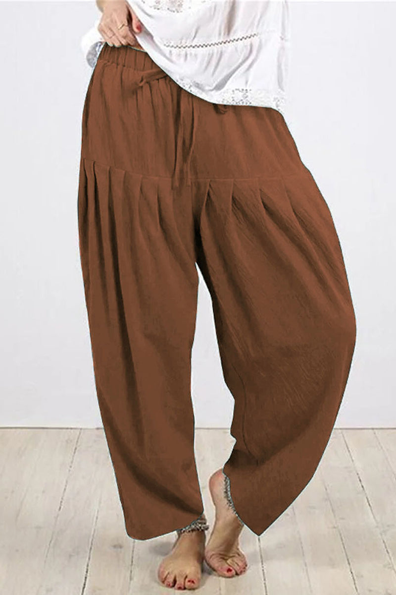 AS | Ležérní pevné kalhoty s volným vysokým pasem Harlan Solid Colour Bottoms(10 barev)