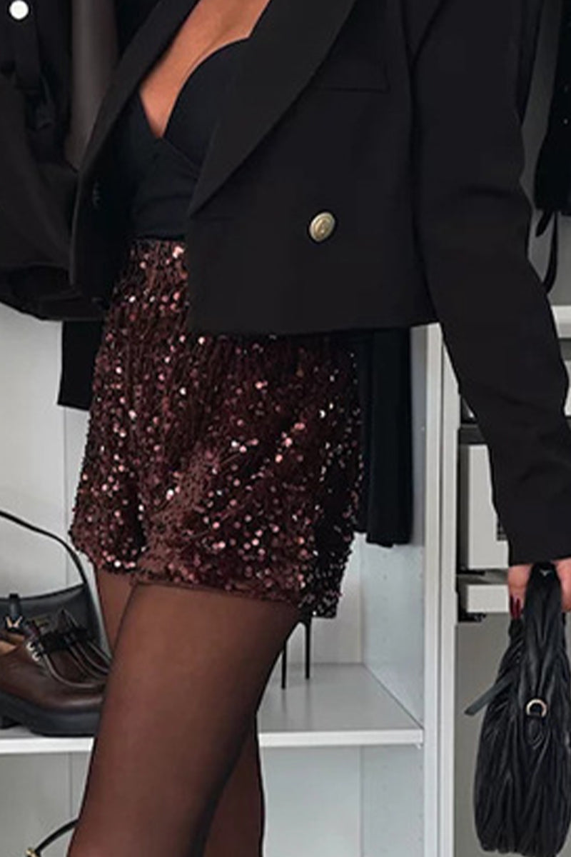 AS | Ležérní rovné kalhoty s flitry (3 barvy)