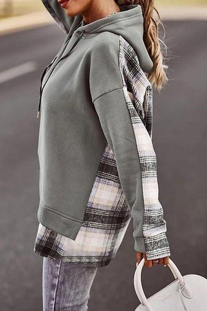 AS | Pohodlná patchworková mikina s dlouhými rukávy