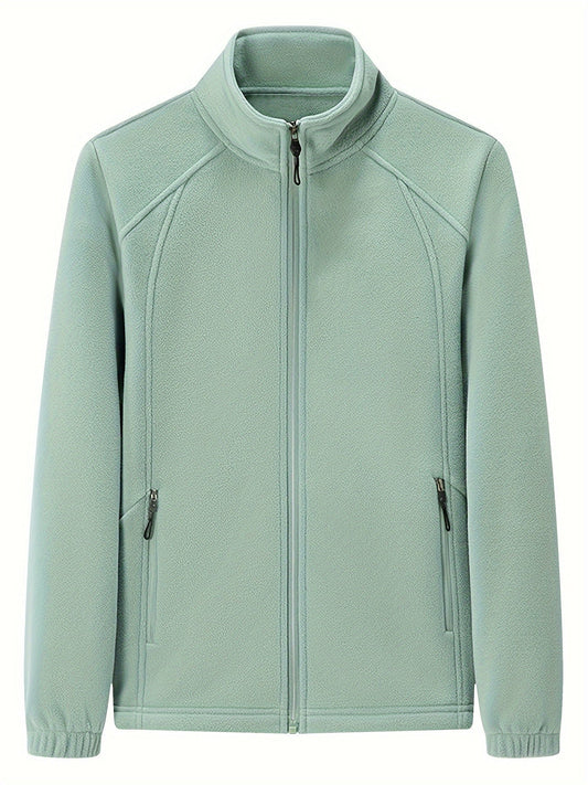 AS | Plyšová dámská outdoorová bunda se stojáčkem a dlouhými rukávy