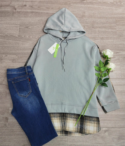 AS | Pohodlná patchworková mikina s dlouhými rukávy