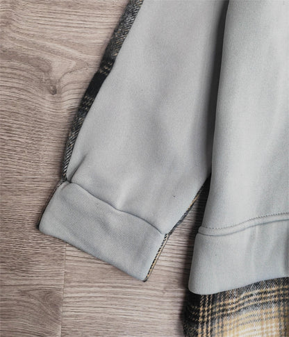 AS | Pohodlná patchworková mikina s dlouhými rukávy