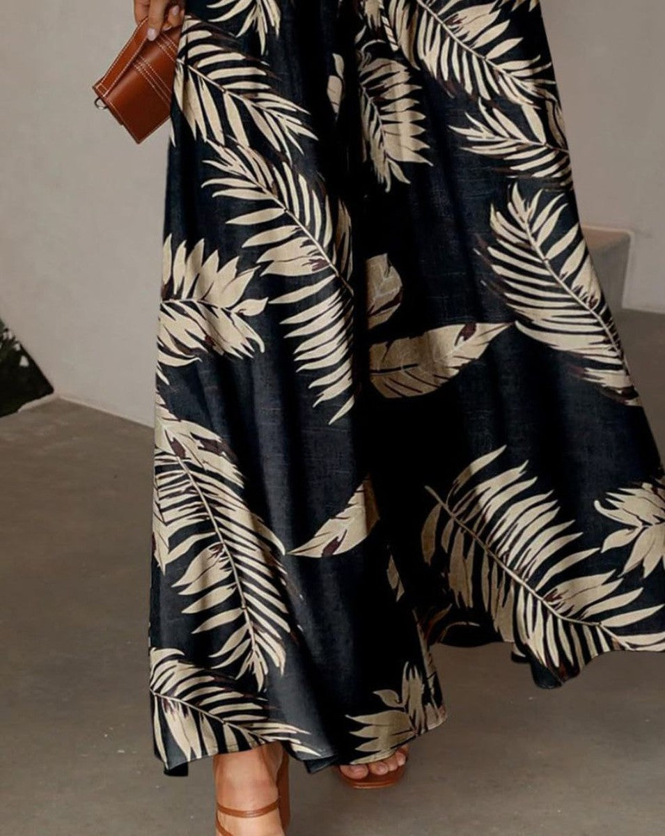 AS | Oblíbené kalhoty s potiskem rostlin a bočními kapsami