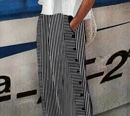 AS | Kalhoty s bočními kapsami s černým pruhem