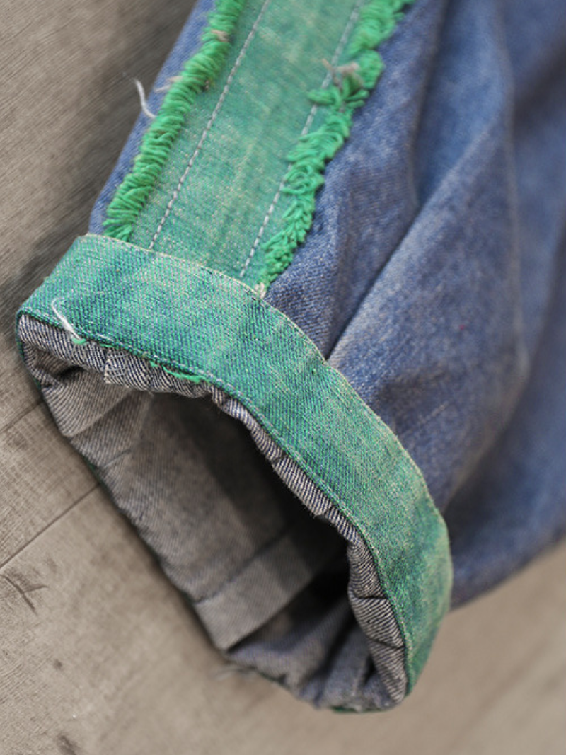 AS | Příležitostné Vintage volné Fit Patch Denim spodní džíny kalhoty