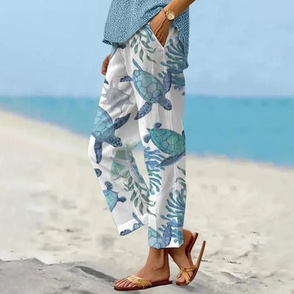 AS | Roztomilé modré kalhoty s bočními kapsami