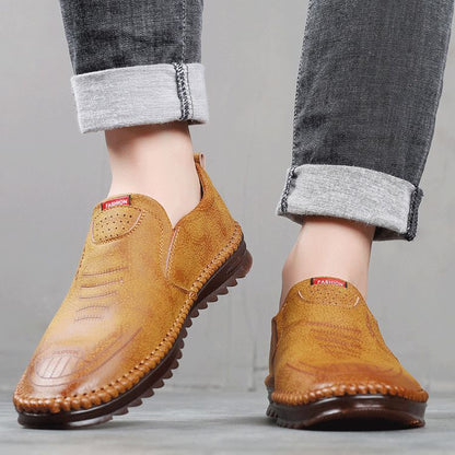AS | Pánské ležérní kožené mokasíny Slip-On