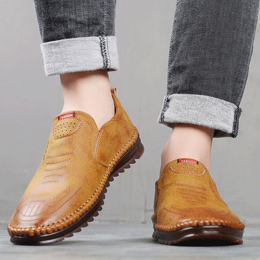 AS | Pánské ležérní kožené mokasíny Slip-On