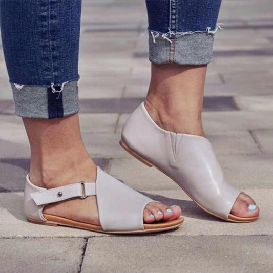 AS | Dámské sandály s přezkou Peep Toe Flats