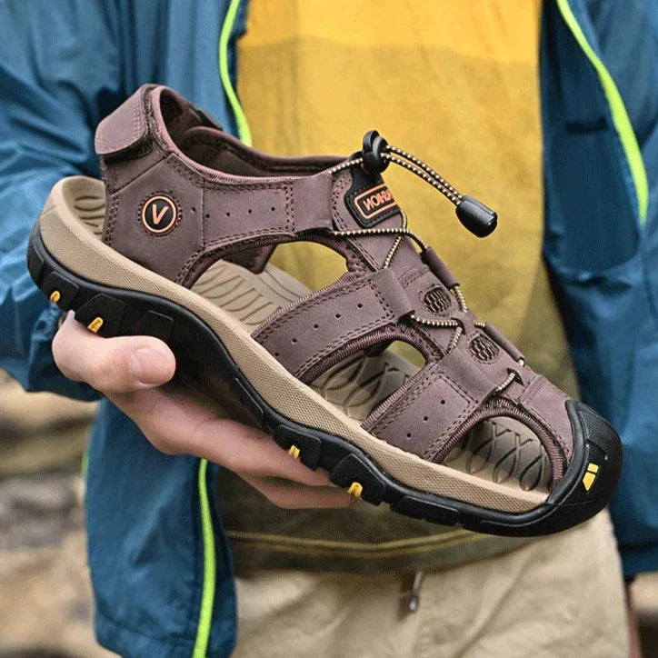 AS | Pravá kůže Pánské ležérní sandály Chůze