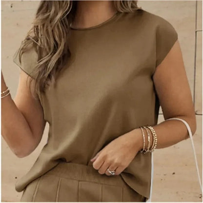 AS | MW - Elegantní dvoudílný komplet s širokými kalhotami a tričkem