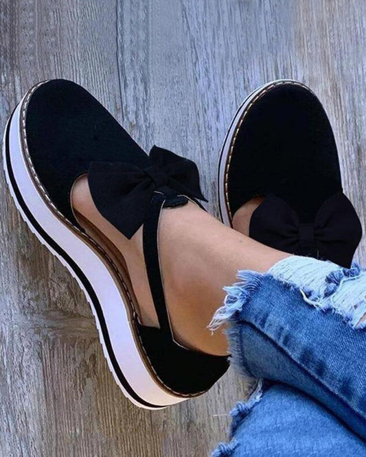 AS | Elegantní boty na platformě s mašlí