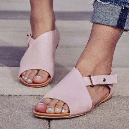 AS | Dámské sandály s přezkou Peep Toe Flats