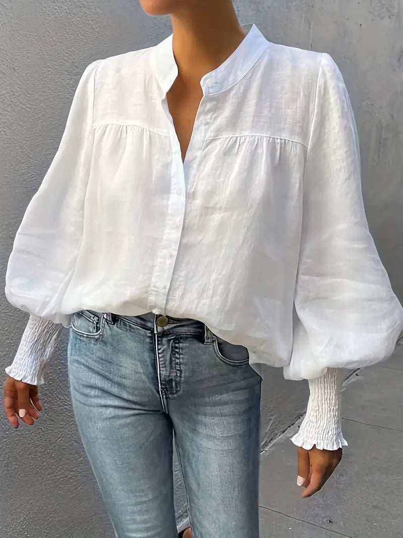 AS | Elegantní halenka s lampionovými rukávy