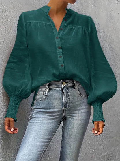 AS | Elegantní halenka s lampionovými rukávy