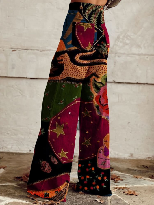 AS | AdaStyle™ Effortless Chic Style Retro Boho kalhoty