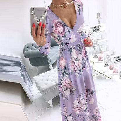 AS | Elegantní bohémské šaty s dlouhými rukávy