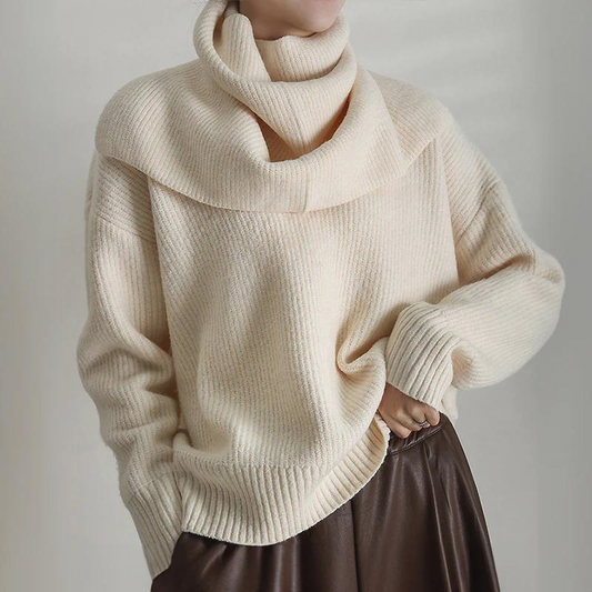 AS | Elegantní a stylový svetr se šálou