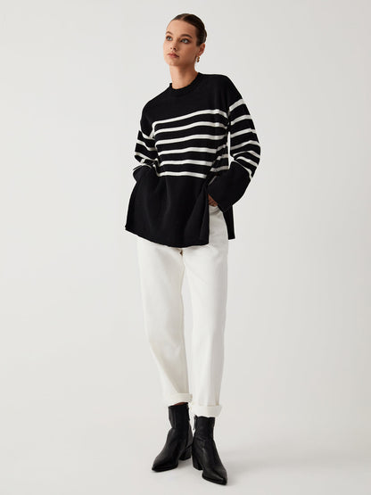 AS | Oversized svetr s pruhy