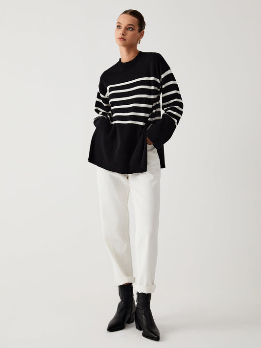 AS | Oversized svetr s pruhy