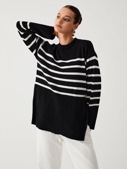 AS | Oversized svetr s pruhy