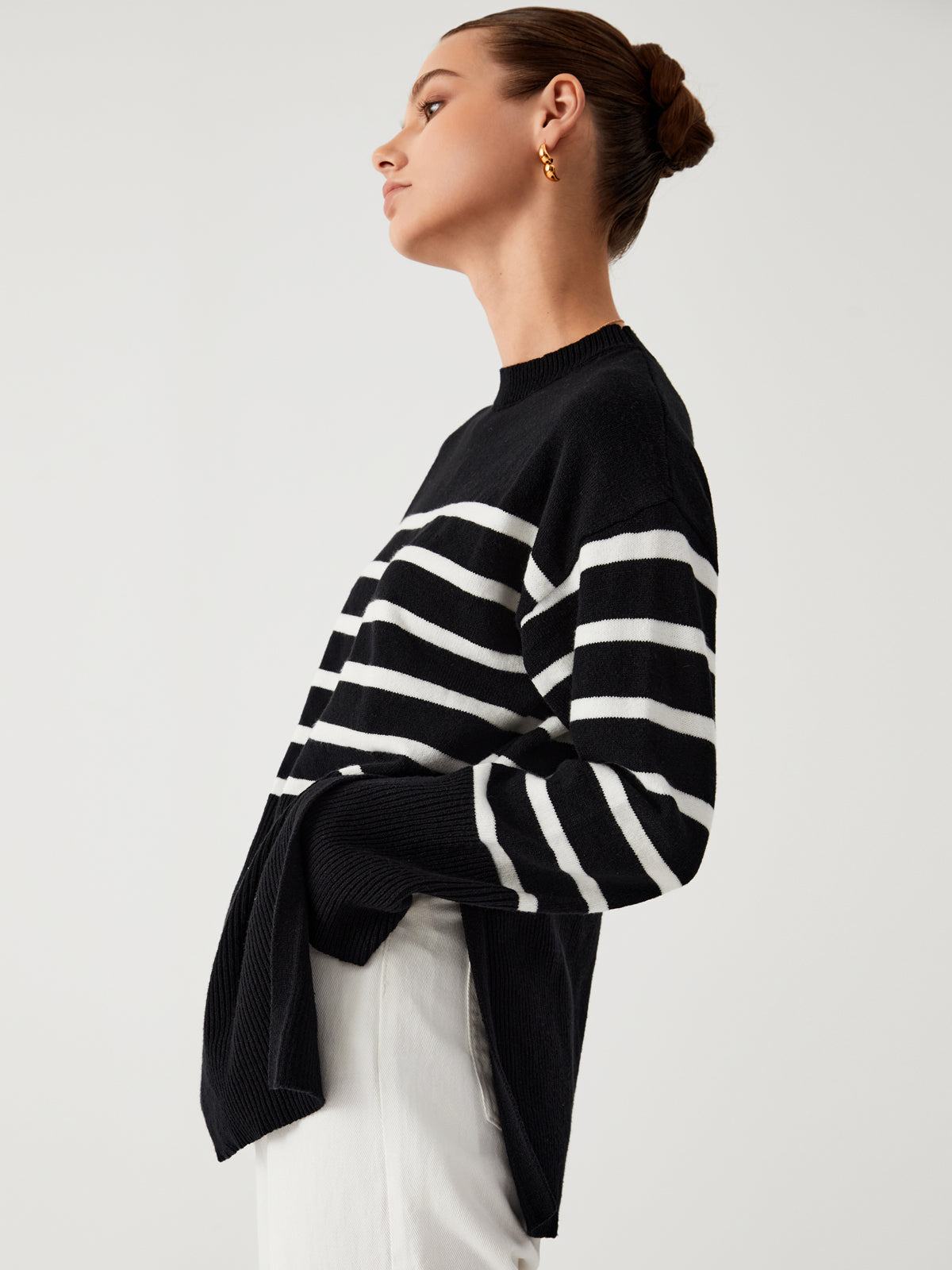 AS | Oversized svetr s pruhy