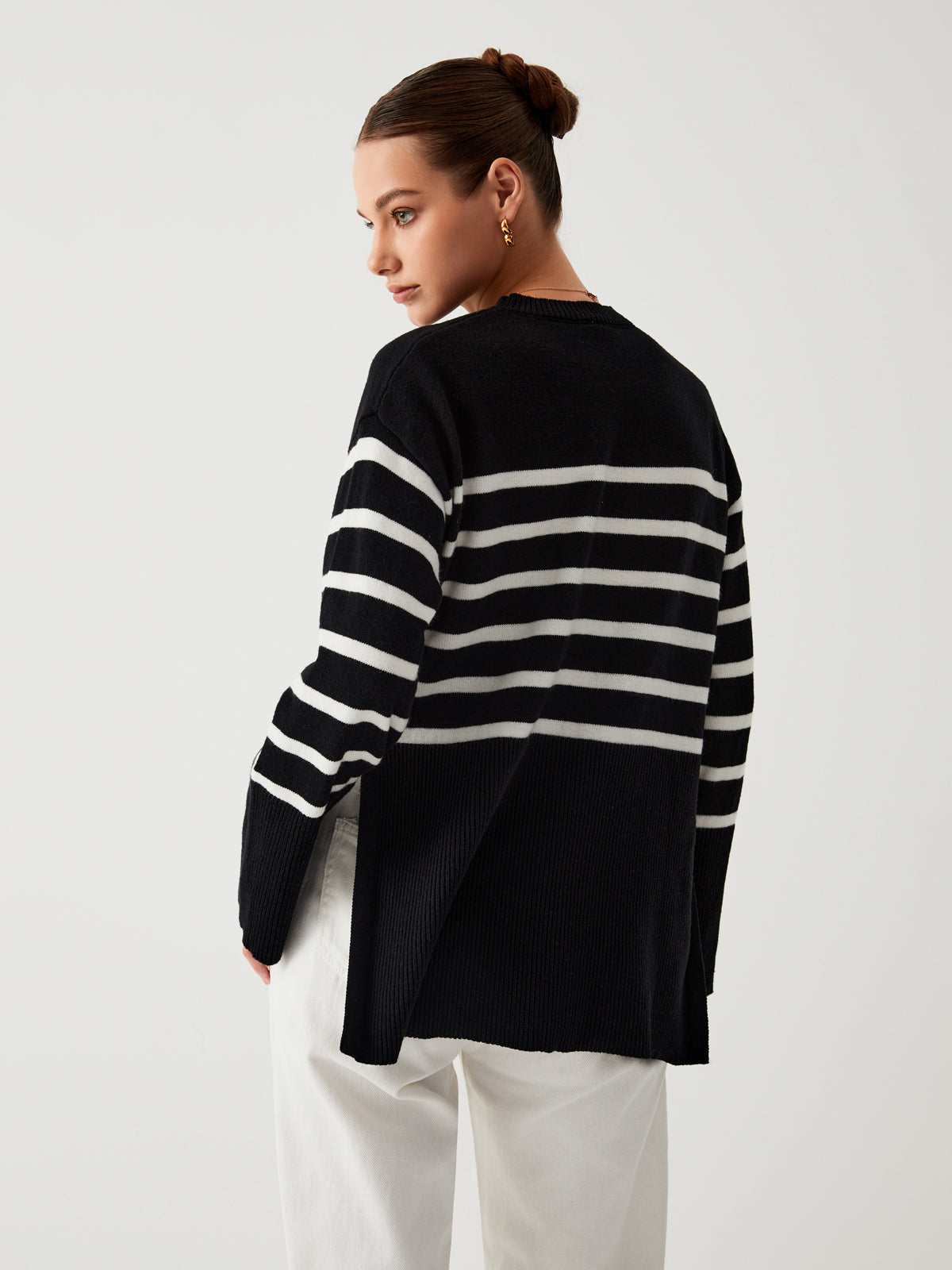 AS | Oversized svetr s pruhy