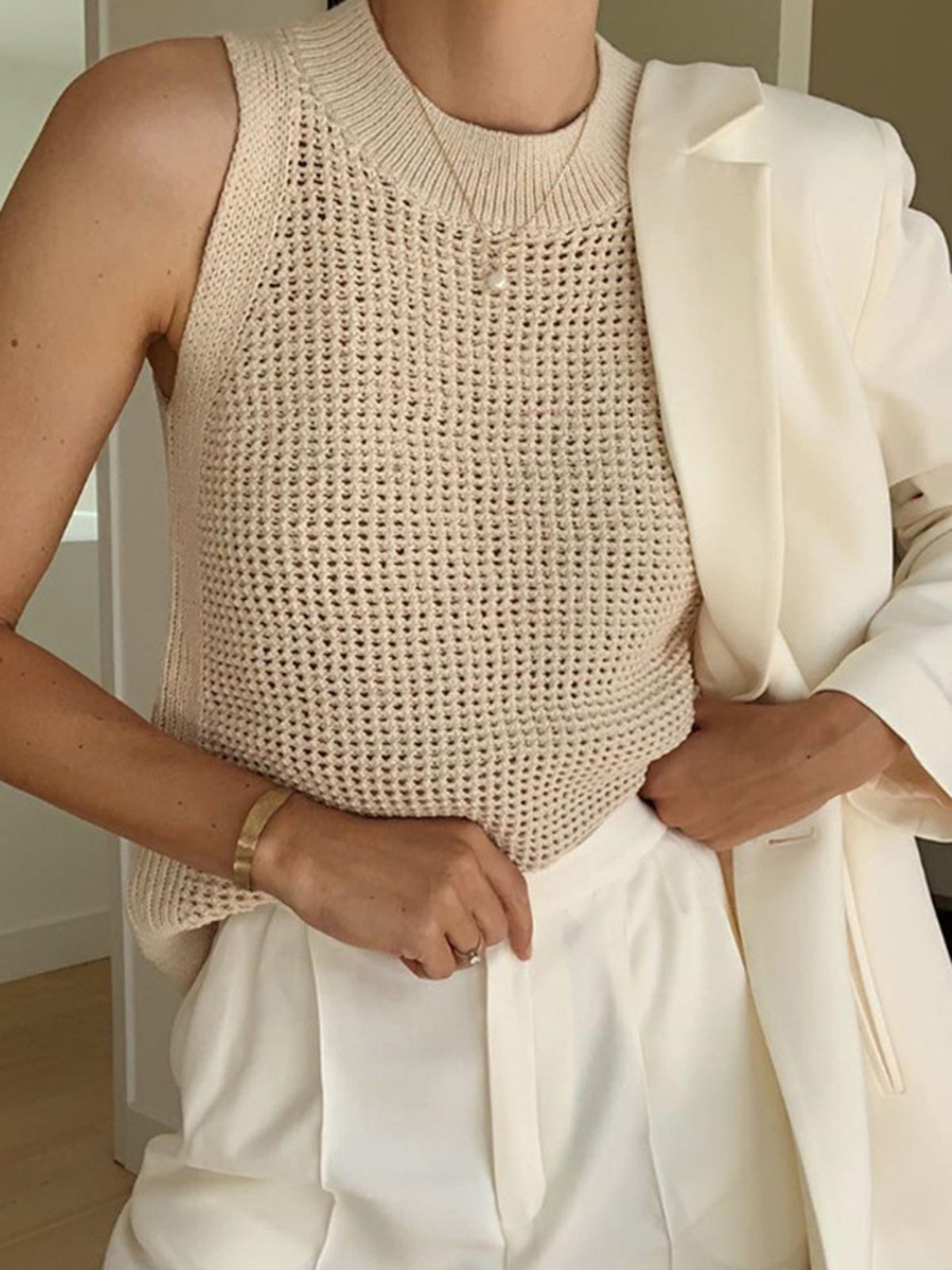 AS | Gilet Solide a Maille Hollow